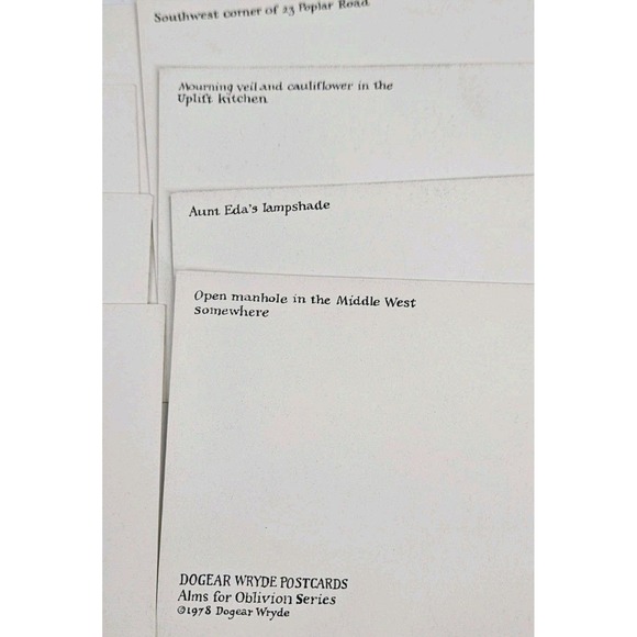 Edward Gorey "Dogear Wryde" Postcards Alms For Oblivion 8 Of 16 + Envelope 1978 - Picture 4 of 16